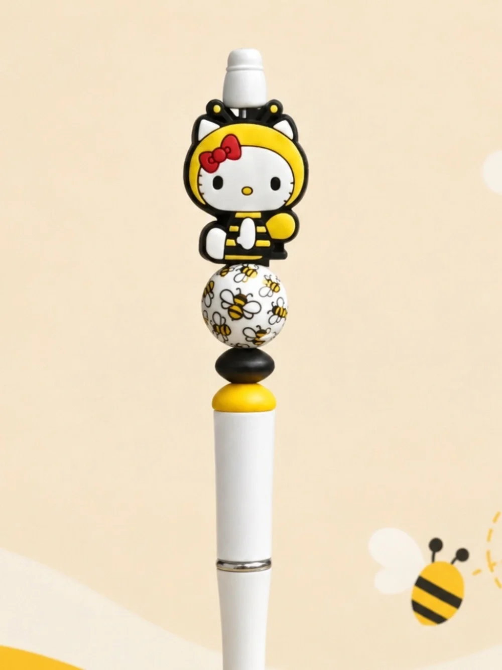 Bee Kitty Decorative Beaded Pen